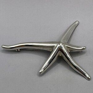 Tiffany & Co Elsa Peretti Starfish Brooch Sterling Silver Signed Large Star Fish